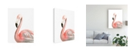Trademark Global Naomi Mccavitt Watercolor Flamingo Canvas Art - 20" x 25"
